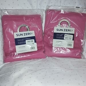 SUN ZERO Lichtenberg Black Out Pink Curtains